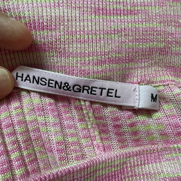 Hansen & Gretel Corbin Ribbed Knit Space Dye Skirt in Rainbow Pink Size Medium - Picture 7 of 7